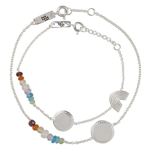 "She's a rainbow" - cadeauset zilver