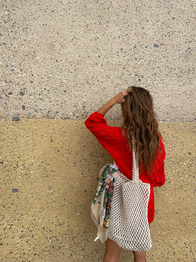 Studio Noos - Mom bag "Macrame neutrall"