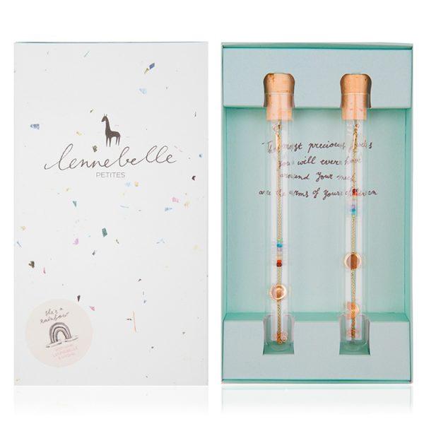 "She's a rainbow" - cadeauset zilver