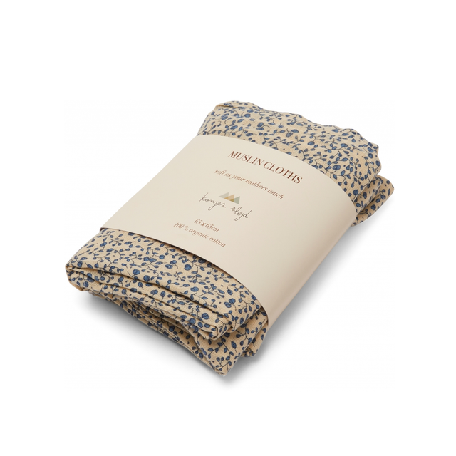 Konges Sløjd - hydrofieldoeken 3-pack "Blue Blossom mist"