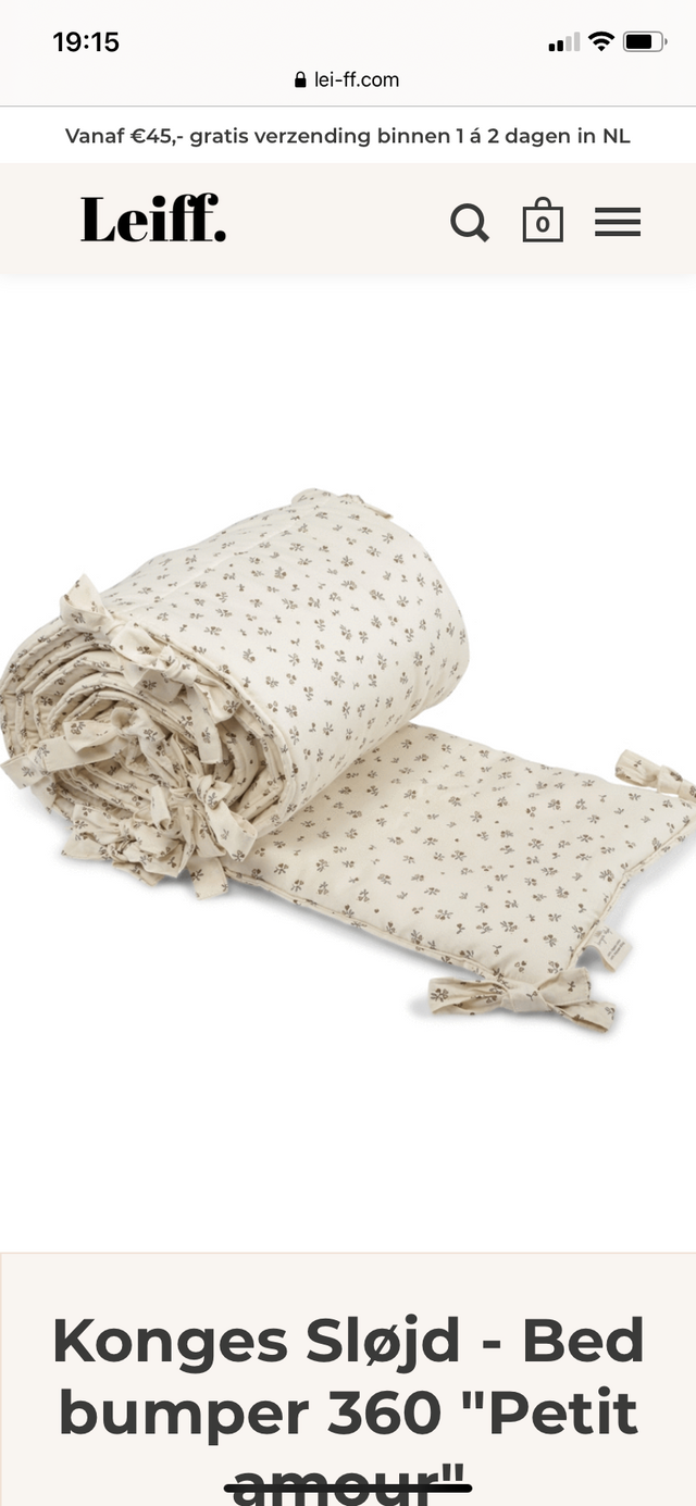 Showmodel!! Konges Sløjd - Bed bumper 360 "Petit amour"