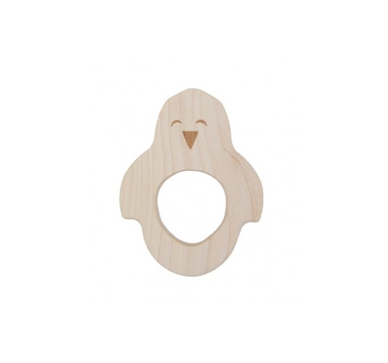 Wooden story - houten bijtring Penguin