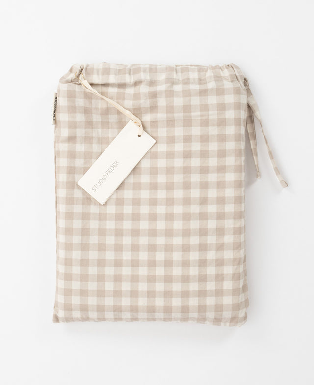 Studio Feder - dekbedovertrek "Gingham oat"